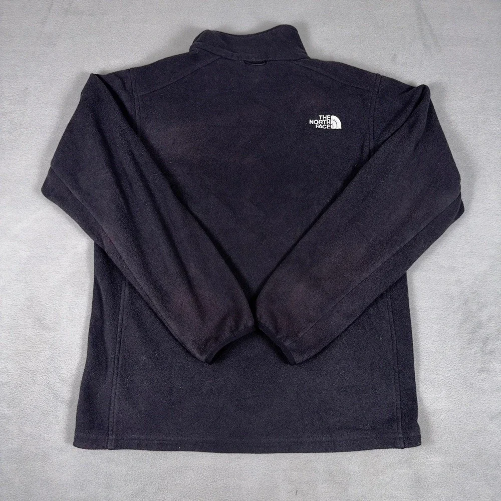 The North Face Mens Full Zip Fleece Jacket Black Medium Zip In Compatible